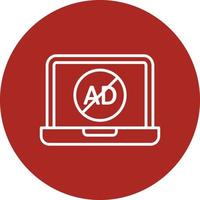 AD Block Glyph Circle Multicolor vector
