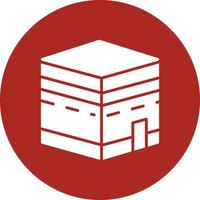 Kaaba Glyph Circle Multicolor vector
