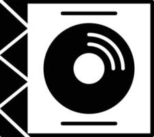 icono de glifo de disco compacto vector