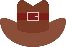 icono plano de sombrero de vaquero vector