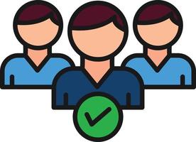 Membership Line Filled vector
