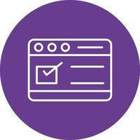 Browser Line Circle Multicolor vector