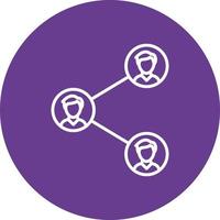 Sharing Line Circle Multicolor vector