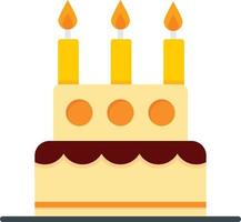 Birthday Cake Flat Icon vector