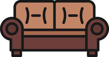 Sofa Line Filled vector