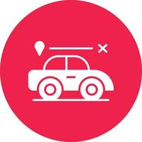 1 - Car Glyph Circle Multicolor vector