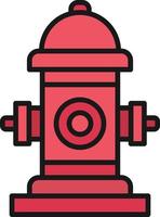 Fire Hydrant Line Filled vector