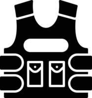 Bulletproof Jacket Glyph Icon vector