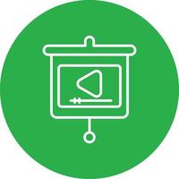 Video Presentation Line Circle Multicolor vector