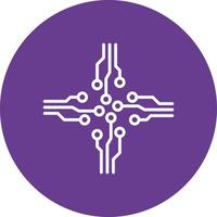 Circuit Line Circle Multicolor vector