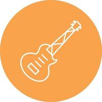 Electric Guitar Line Circle Multicolor vector