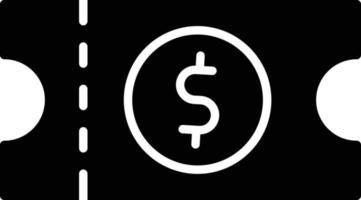Ticket Glyph Icon vector