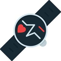 icono plano de reloj inteligente vector