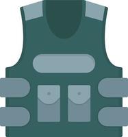 Bulletproof Jacket Flat Icon vector