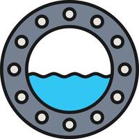 Porthole Line Filled vector