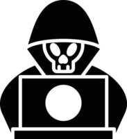 Hacker Glyph Icon vector