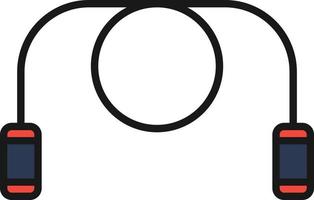 Jumping Rope Line Filled vector