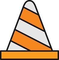 Cone Line Filled vector