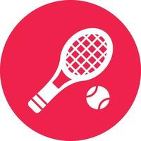 Tennis Glyph Circle Multicolor vector