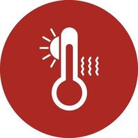 High Temperature Line Two Color vector