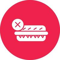 No Food Glyph Circle Multicolor vector