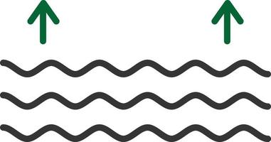 High Tide Line Two Color vector