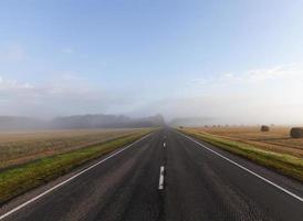 Road to the fog photo