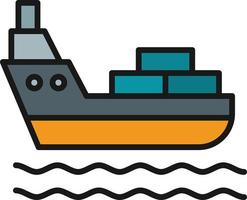 Shipping Line Filled vector
