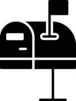 Mailbox Glyph Icon vector