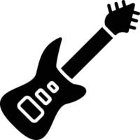 icono de glifo de guitarra eléctrica vector