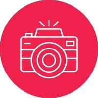 Photo Camera Line Circle Multicolor vector