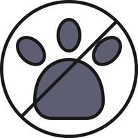 No Pets Allowed Line Filled vector