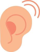 Hearing Flat Icon vector