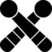 Drumsticks Glyph Icon vector