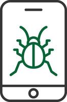 Mobile Virus Line Two Color vector