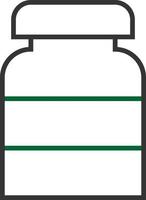 Pills Bottle Line Two Color vector