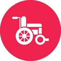 Wheel Chair Glyph Circle Multicolor vector