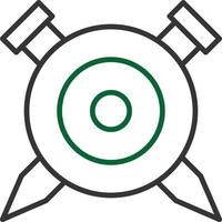 Shield Line Two Color vector