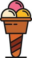 Ice Cream Glyph Icon vector