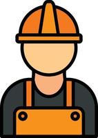 Worker Line Filled vector