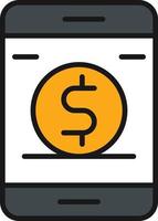 Donation Line Filled vector