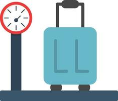 Luggage Scale Flat Icon vector