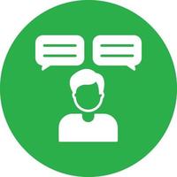 Chat Glyph Circle Multicolor vector