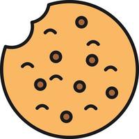 Cookie Line Filled vector