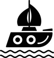 Sailing Glyph Icon vector