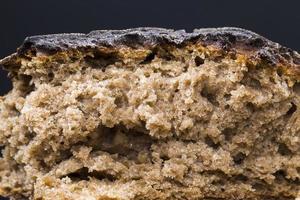 black homemade rye flour bread photo