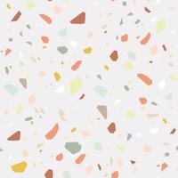 Terrazzo Seamless Pattern Vector Illustration Print Light Texture