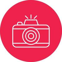 Photo Camera Line Circle Multicolor vector