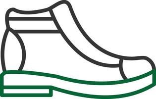 Boot Line Two Color vector