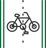 Bike Lane Line Two Color vector
